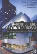 ARCHITECTURE BEYOND CRITICISM EXPERT JUDGMENT AND PER<em>F</em>ORMANCE EVALUATION
