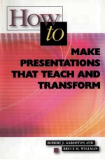 <em>HOW</em> <em>TO</em> MAKE PRE<em>S</em>ENTATION<em>S</em> <em>THAT</em> TEACH AND TRAN<em>S</em>FORM