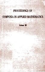 Proceed<em>in</em>gs <em>of</em> Symposia <em>in</em> Applied Mathematics <em>Volume</em> III Elasticity