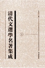 清代文选学名著集成  5