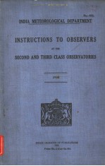 INSTRUCTIONS TO OBSERVERS AT <em>THE</em> <em>SECOND</em> AND THIRD CLASS OBSERVATORIES