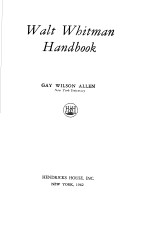 WALT WBITMAN <em>HANDBOOK</em>