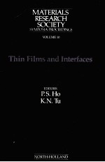 Thin Films and Interfaces <em>P</em>roceedings of the Materials Research Society Annual Meeting
