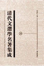 清代文选学名著集成  20