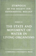 THE STATE AND MOVEMENT <em>OF</em> WATER <em>IN</em> LIV<em>IN</em>G ORGANISMS