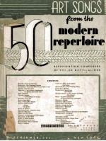 FIFTY <em>ART</em> SONGS FROM <em>THE</em> MODERN REPERTOIRE