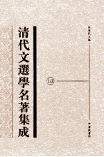 清代文选学名著集成  10