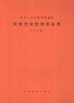 中华人民共和国铁道部  铁路危险货物品名表  2009版