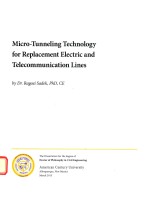 MICRO-TUNNELING TECHNOLOGY <em>FOR</em> REPLACEMENT ELECTRIC AND TELECOMMUNICATION LINES