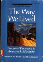 THE WAY WE LIVED  VOLU<em>M</em>E 2