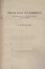 <em>FROM</em> EGG <em>TO</em> EMBRYO