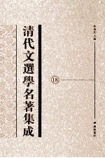 清代文选学名著集成  18