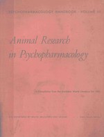 ANIMAL R<em>E</em>S<em>E</em>ARCH IN PSYCHOPHARMACOLOGY