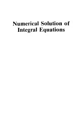 NUMERICAL <em>SOLUTION</em> <em>OF</em> INTEGRAL EQUATIONS