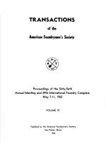 TRANSACTIONS <em>OF</em> THE AMERICAN FOUNDRYMEN'S SOCIETY  <em>VOLUME</em> 70