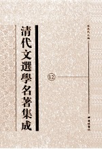 清代文选<em>学</em>名著集成  12
