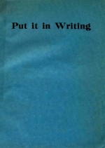 PUT <em>IT</em> IN WR<em>IT</em>ING SECOND ED<em>IT</em>ION