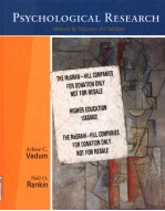 PSYCHOLOGICAL RESEARCH <em>METHODS</em> FOR DISCOVERY AND VALIDATION