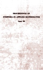 Proceed<em>in</em>gs of Symposia <em>in</em> Applied Mathematics <em>Volume</em> VIII Calculus of Variations <em>and</em> <em>Its</em> Applicatio