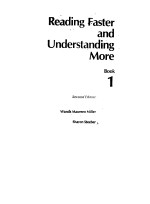 READING <em>F</em>ASTER AND UNDERSTANDING MORE  BOOK 1  SECOND EDITION