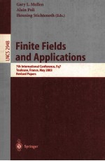 Finite Fields <em>and</em> <em>Applications</em> 7th International Conference