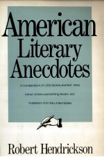 AMERICAN LITERARY ANEC<em>D</em>OTES