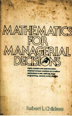 MATHEMATICS FOR MANAGERIAL <em>D</em>ECISIONS
