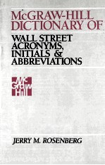 MCG<em>R</em>AW-<em>HILL</em> DICTIONA<em>R</em>Y OF WALL ST<em>R</em>EET AC<em>R</em>ONYMS