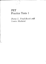 PET <em>PRACTICE</em> <em>TESTS</em>  1