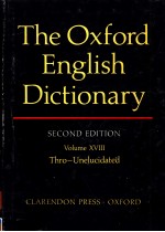 THE OXFORD <em>ENGLISH</em> DICTIONARY  <em>SECOND</em> <em>EDITION</em>  VOLUME 18