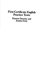 FIRST CERTIFICATE <em>ENGLISH</em> <em>PRACTICE</em> <em>TESTS</em>