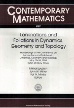 CONTEMPORARY MATHEMATICS 269 Lam<em>in</em>ations <em>and</em> Foliations <em>in</em> Dynamics