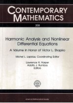 CONTEMPORARY MATHEMATICS 208 Harmonic Analysis <em>and</em> Nonlinear <em>Differential</em> <em>Equation</em>s