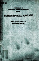 Proceed<em>in</em>gs <em>of</em> Symposia <em>in</em> Applied Mathematics <em>Volume</em> X Comb<em>in</em>atorial Analysis