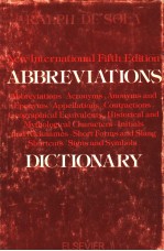 NEW INTERNATIONAL <em>FIFTH</em> <em>EDITION</em> ABBREVIATIONS DICTIONARY