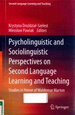 PSYCHOLINGUISTIC AND SOCIOLINGUISTIC <em>PERSPECTIVES</em> <em>ON</em> SEC<em>ON</em>D LANGUAGE <em>LEARNING</em> AND <em>TEACHING</em> STUDIES I