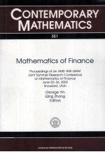 CONTEMPORARY <em>MATHEMATICS</em> 351 <em>Mathematics</em> of Fianace