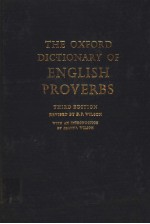 THE OX<em>FO</em>RD DICTIONARY O<em>F </em>ENGLISH PROVERBS THIRD EDITION