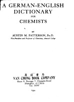 <em>A</em> GERM<em>A</em>N ENGLISH DICTION<em>A</em>RY FOR CHEMISTS