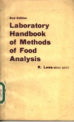 <em>LABORATORY</em> HANDBOOK OF METHODS OF <em>FOOD</em> ANALYSIS 2ND EDITION