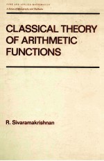 CLA<em>S</em><em>S</em>ICAL THEORY OF ARITHMETIC FUNCTION<em>S</em>