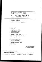 <em>METHODS</em> <em>OF</em> VITAMIN ASSAY  FOURTH EDITION
