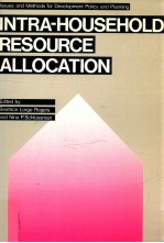 INTRA HOUSEHOLD RESOURCE ALLOCATION:ISSUES <em>METHODS</em> FOR DEVELOPMENT POLICY AND PLANNING