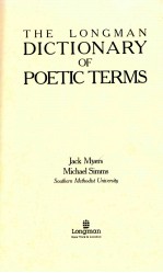 THE LONGM<em>A</em>N DICTION<em>A</em>RY <em>OF</em> POETIC TERMS