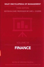 WILEY ENCYCLOPEDIA <em>OF</em> MANAGEMENT THIRD EDITION <em>VOLUME</em> 4 F<em>IN</em>ANCE