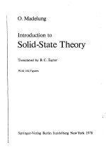 INTRODU<em>C</em>TION TO SOLID-STATE THEORY