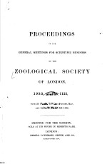 PROCEEDINGS <em>OF</em> THE GENERAL MEETINGS FOR SCIENTIFIC BUSINESS <em>OF</em> THE ZOOLOGICAL SOCIETY <em>OF</em> LONDON  PAR