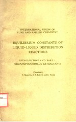 EQUILIBRIUM CONSTANTS OF LIQUID-LIQUID DISTRIBUTION REACTIONS  PART <em>1</em>