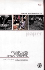 FAO ANIMAL PRODUCTION AND HEALTH PAPER 173 BALANCED FEEDING <em>FOR</em> IMPROVING LIVESTOCK PRODUCTIVITY