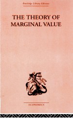 <em>THE</em> <em>THE</em>ORY <em>OF</em> MARGINAL VALUE